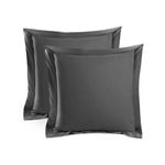 Silky Soft Bamboo European Pillowcase Set - Charcoal