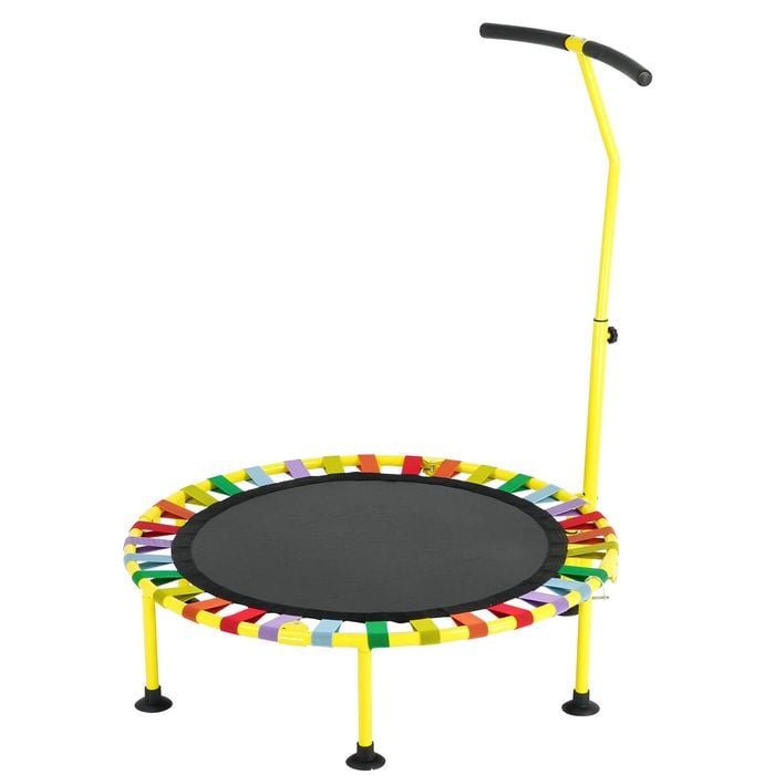 ADVWIN Kids Trampoline 40 Inch Foldable with Adjustable Handlebar for Toddlers & Children (Up to 100kg)