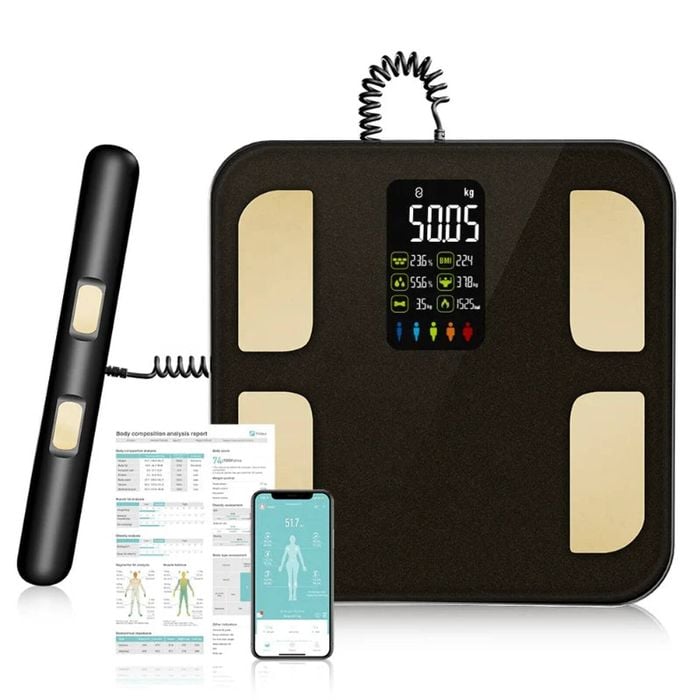 Smart Bioimpedance Scale with Hand Black