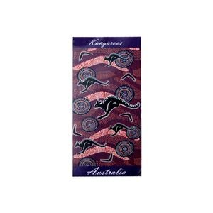 Kangaroo Dot Painting Printed Microfiber Beach Towel 75 x 152 cm