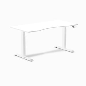 Desky Dual Sit To Stand Ergo Edge White Desk 1500x750mm White
