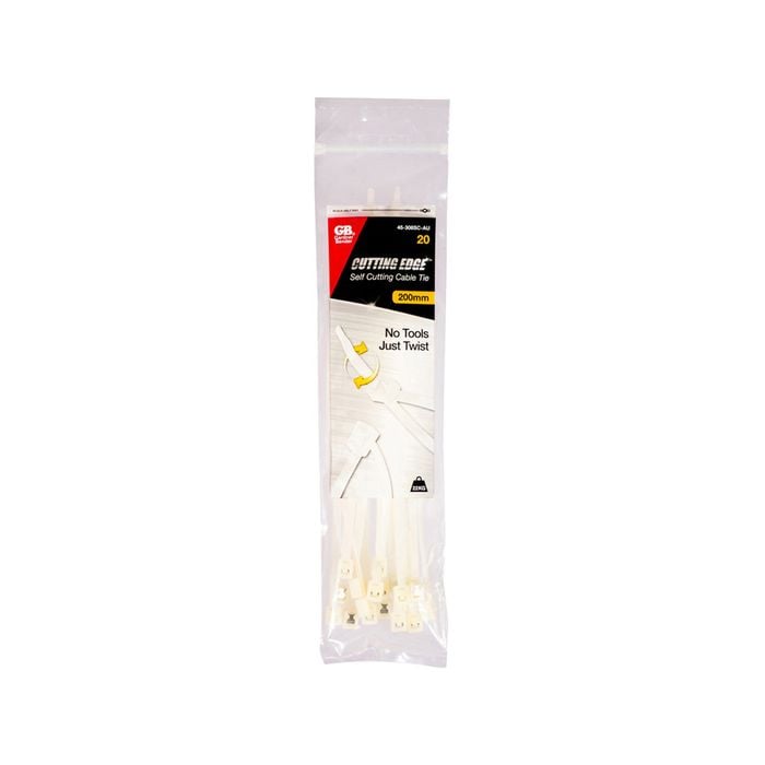 Gardner Bender 200 x 4.3mm Self-Cutting Cable Ties - 20 Pack