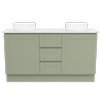New England Joinery 1500mm Diadem Double Basin SilkSurface Top Floor Standing Vanity