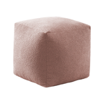 Cadence & Co. Blake Boucle Pouffe Cover Blush 50x50x50cm