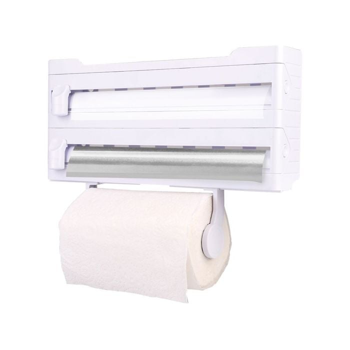 Appetito Wall Mount Kitchen Roll Dispenser White