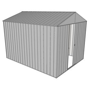 Build-a-Shed 2.3 x 3.0 x 2.3m Front Gable Single Sliding Door Shed - Zinc