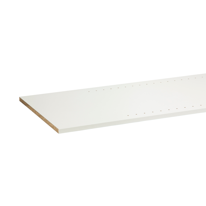 CUSTOMpine Carcass DS Shelving System 32 Half Drilled 16mm 2400 x 445mm Matt White STD Particleboard 