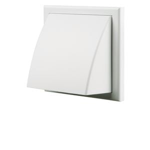 Blauberg 100mm White Weatherproof Exterior Wall Cowl - 100mm