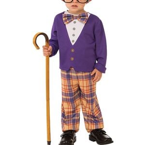 Rubie’s Old Man Grandpa Halloween Costume for Kids – Top, Slacks &amp; Wig, Multi Colour, Small