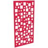 ProtectorAl 300-1200w x 1201-2400h Light Red/Gloss White Squares Unframed Composite Deco Panel