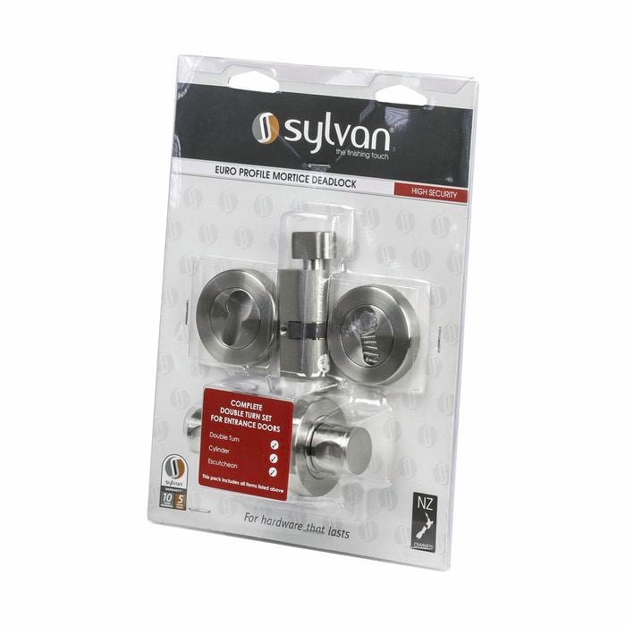 Sylvan Satin Nickel Plate Double Turn Entrance Kit