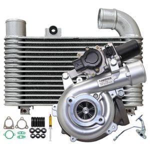 Upgrade Billet Turbo Charger With 64mm Intercooler And Genuine Oil Feed Pipe For Toyota Commuter 1KD-FTV 3.0L
