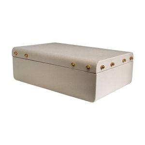 SS Collective Cream With Gold Studs Decorative Rectangle Box Large 34x22cm