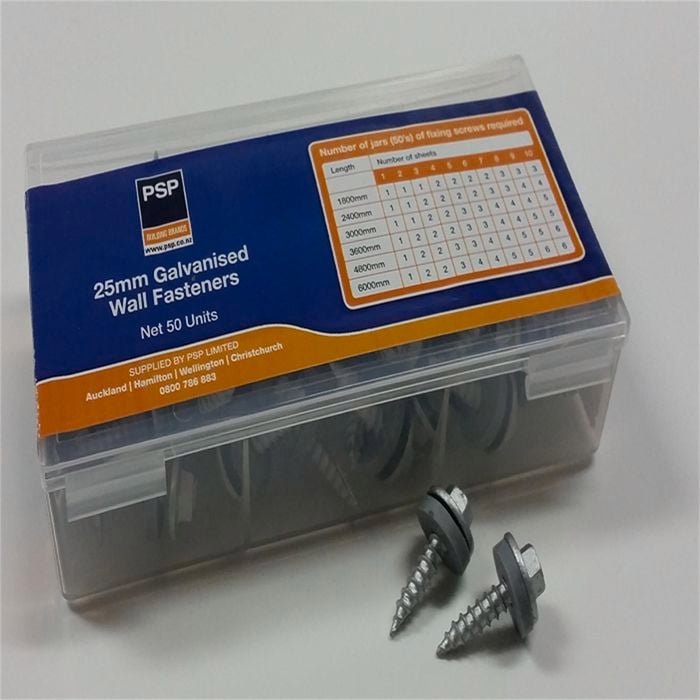 Suntuf Translucent Wall Screws Galvanised 50pk