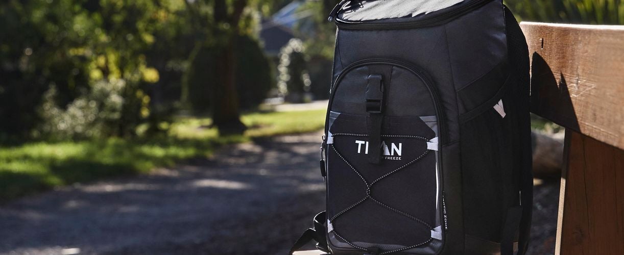 The
  Titan 24 Can Backpack Cooler is the the perfect park companion