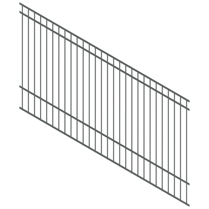 ProtectorAl 1201-2400W x 1200H Monument DTR All Up Pool Fence Panel Raked 16-30º