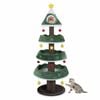 Costway 179cm Christmas Cat Tree Plush Cat Tower Scratching Post Xmas Gift