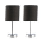 Verve Design Black Mia Touch Lamp - Twin Pack