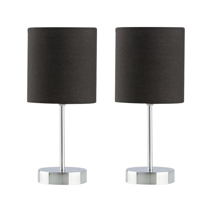 Verve Design Black Mia Touch Lamp - Twin Pack