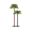 Costway 1.5+1m Artificial Palm Tree Set 100 LED Pre-Lit Christmas Tree Holiday Decoration