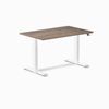 Desky Dual Melamine Sit Stand Desk White Frame 120cm