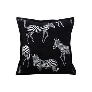 SOGA 50cm Throw Pillow – Black Light Luxury Zebra Square Pillow