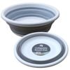 Collapsible 10L Bowl Wash Tub Pop Up Round Dish for Food, Salad Washing, Camping