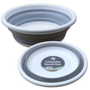 Collapsible 10L Bowl Wash Tub Pop Up Round Dish for Food, Salad Washing, Camping