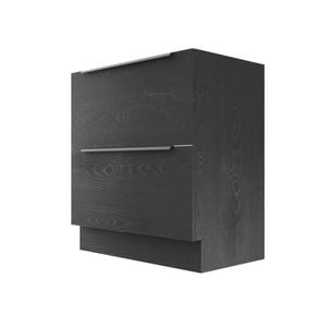 Stein 750 x 450 x 810mm Black Select Floor Standing Black Integrated Handle Vanity - Cabinet Only  
