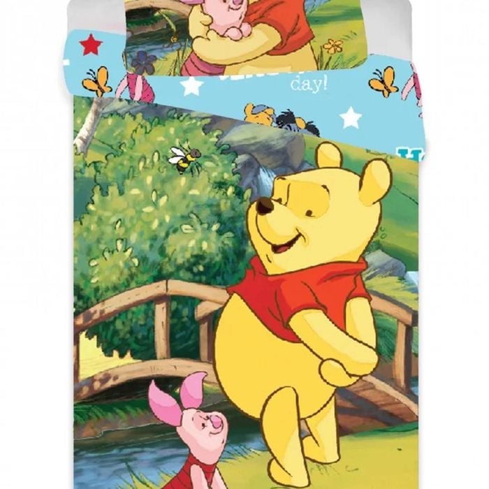 Disney Winnie The Pooh Beautiful Kids Cotton Quilt Cover Set For Toddler Bed
