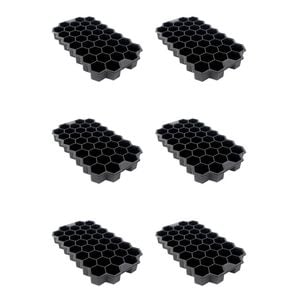 6PK Urban Kitchen Hexagon Silicone Ice Tray 37 Cubes 19.5x11.5cm