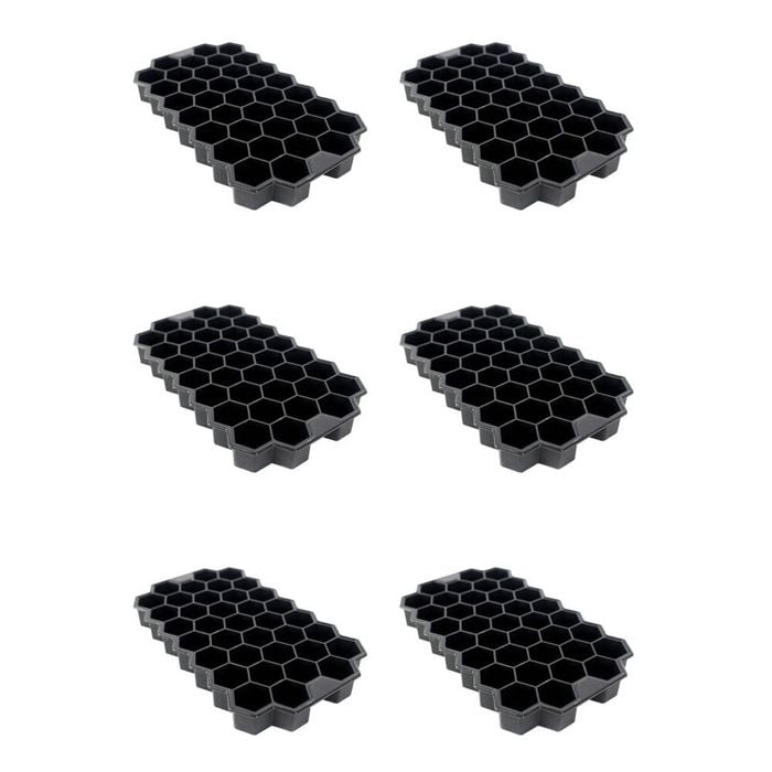 6PK Urban Kitchen Hexagon Silicone Ice Tray 37 Cubes 19.5x11.5cm