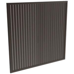 ProtectorAl 1001 - 2000 x 1001 - 2000mm Black Satin Vertical 9mm Gap Aluminium Welded Slat Panel - Black