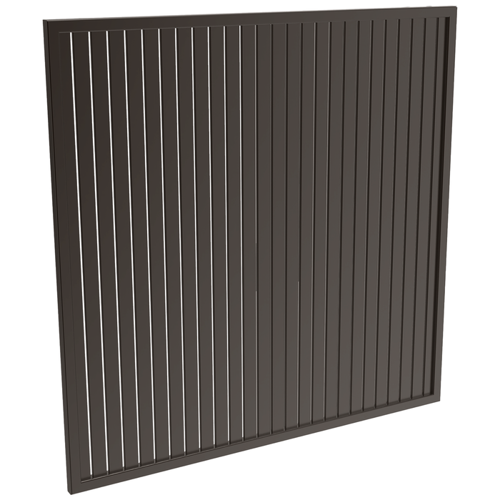 ProtectorAl 1001 - 2000 x 1001 - 2000mm Black Satin Vertical 9mm Gap Aluminium Welded Slat Panel - Black