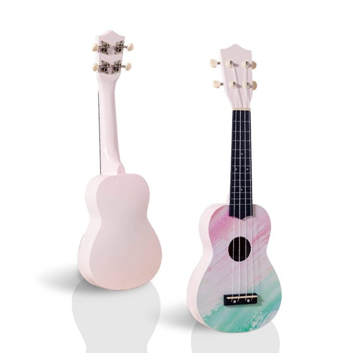 Ukulele Arched Back Design Low String Action Metal Tuning Pegs Rich Sound Portable