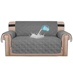 Smarcute 2 Seater Waterproof Sofa Cover Couch Cushion Furniture Protector Grey