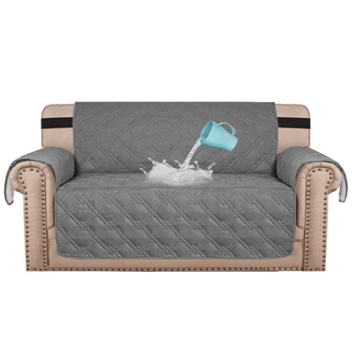 Smarcute 2 Seater Waterproof Sofa Cover Couch Cushion Furniture Protector Grey