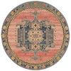 The Rug Connection Heritage 852 Salmon 150x150cm - Small Round Transitional Pet Friendly Indoor Rug