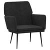 vidaXL Armchair Black Velvet Lounge Chair Bedroom Leisure Single Sofa Chair