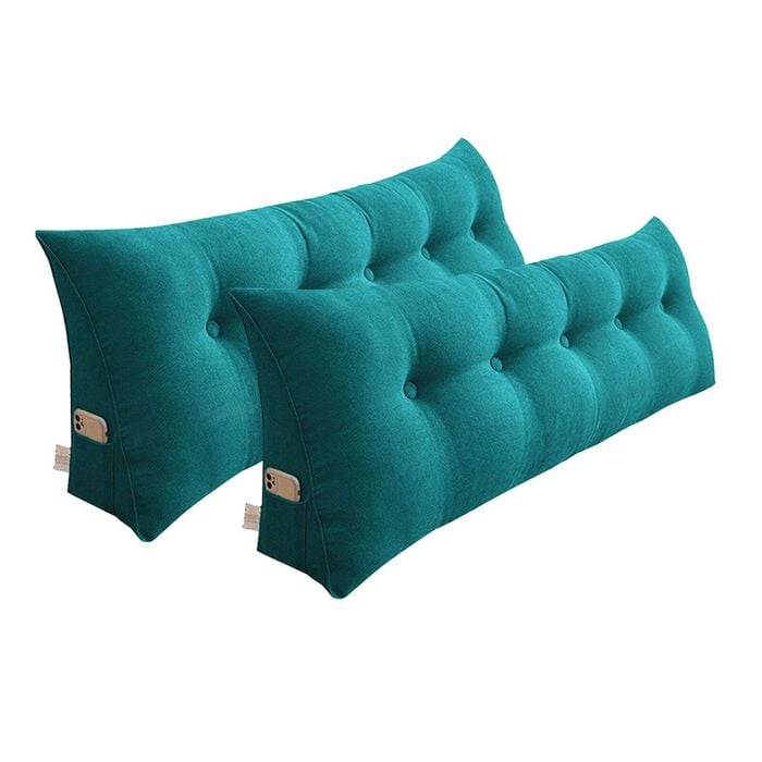 SOGA 2x 180cm Blue Green Wedge Pillows