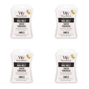 4PK WoodWick Sheer Tuberose Scented Wax Melt Cube 9.7oz