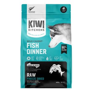 Kiwi Kitchens Freeze-dried Dog Food Fish Dinner 425 Gm