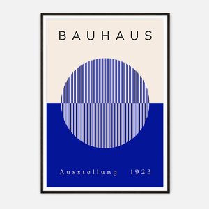 Galrie Bauhaus 1923 Exhibition Poster Iconic Geometric Art Print, Black Frame, 70 x 100cm (28 x 40inch)