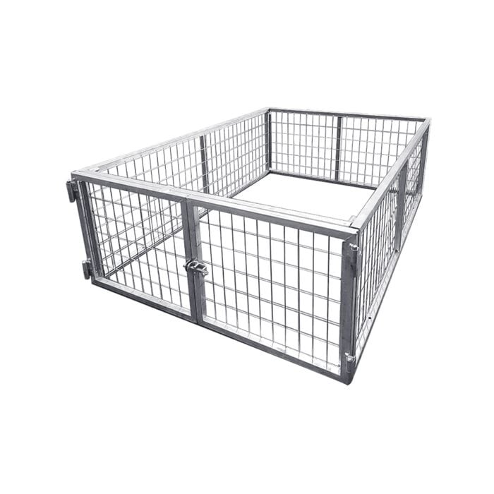 Sunrise Trailer Cage Double Door Galvanised - 6 X 4 X 3 Feet - C643g