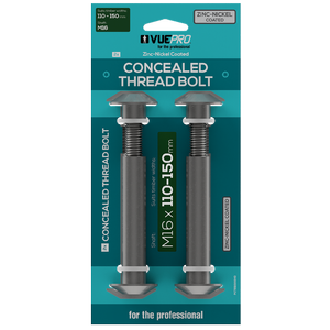 VUEPRO 110-150mm M16 Concealed Thread Bolt - 2 Pack