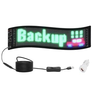 VEVOR 38x10cm Programmable LED Sign DIY Custom Text Animation Pattern Display Board