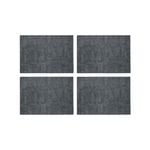 4PK Guzzini Tiffany 43cm Fabric Reversible Placemat - Grey