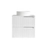 Attica Nobu 600mm Satin White Vanity with Carrara Stone Top