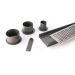 Grates 2 Go 1250mm Grey Brick Pattern Shower Grate Modular Kit