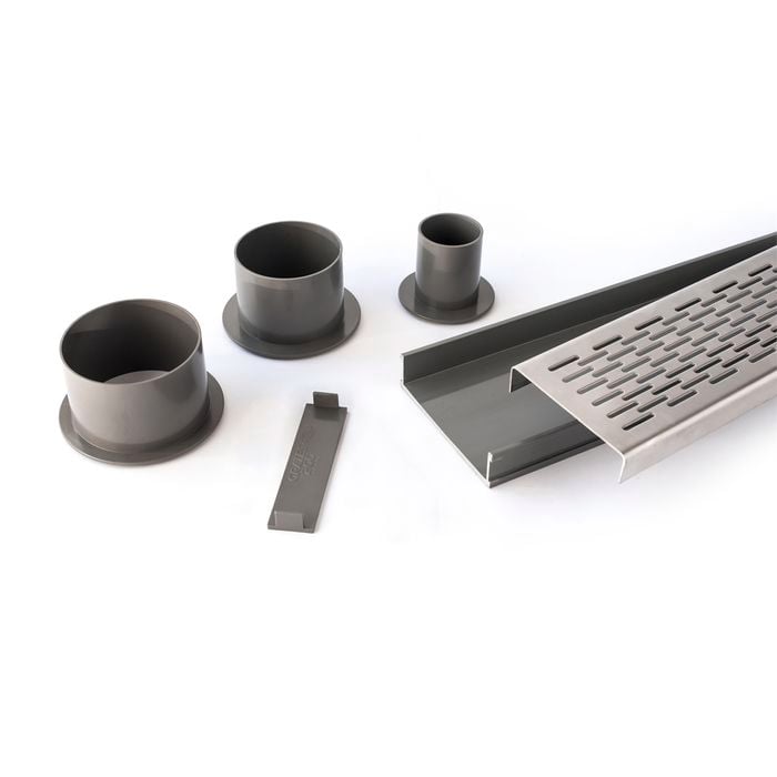 Grates 2 Go 1250mm Grey Brick Pattern Shower Grate Modular Kit